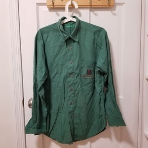 ♠ Vintage Bossini Green Button Down Shirt